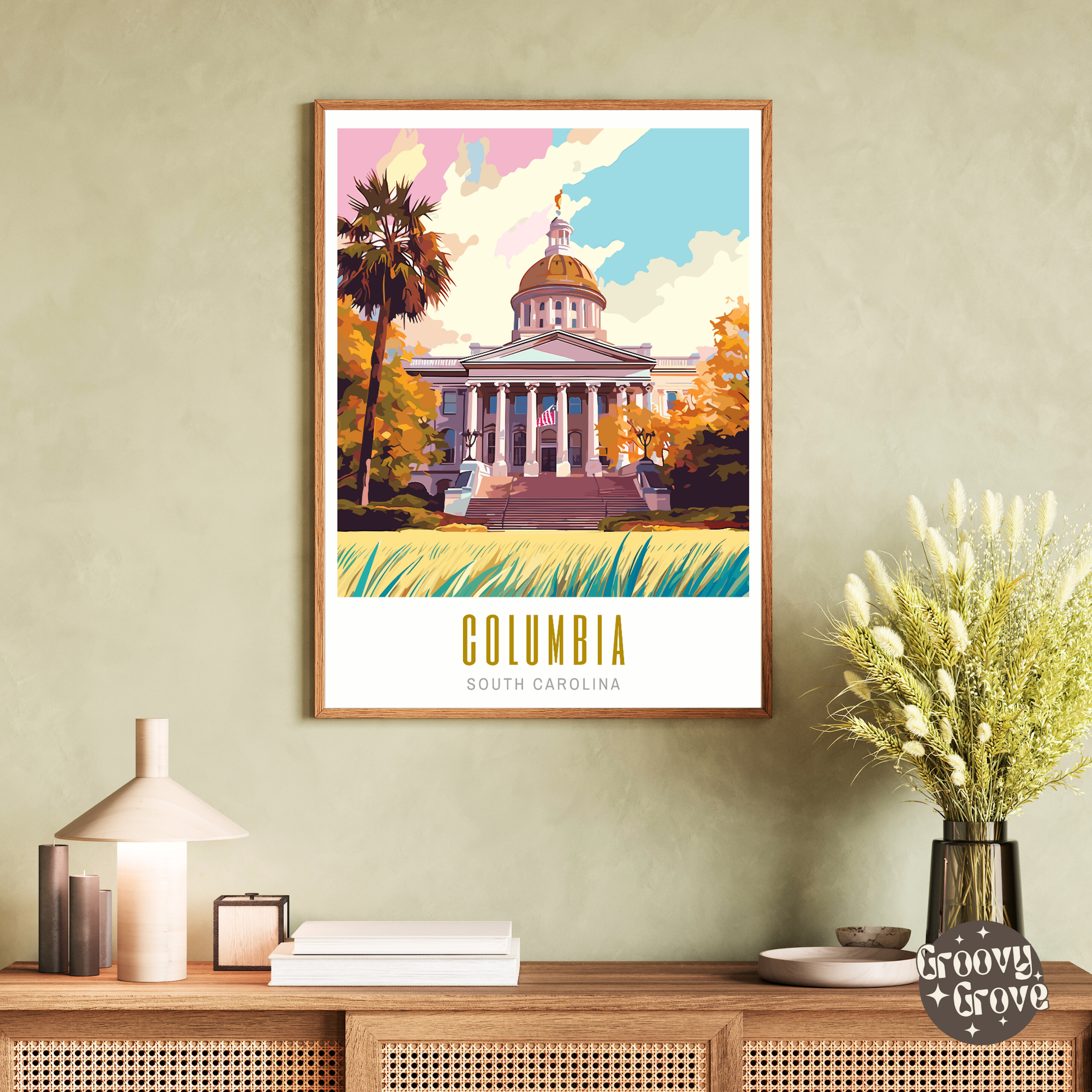 Columbia South Carolina Poster - GroovyGrove