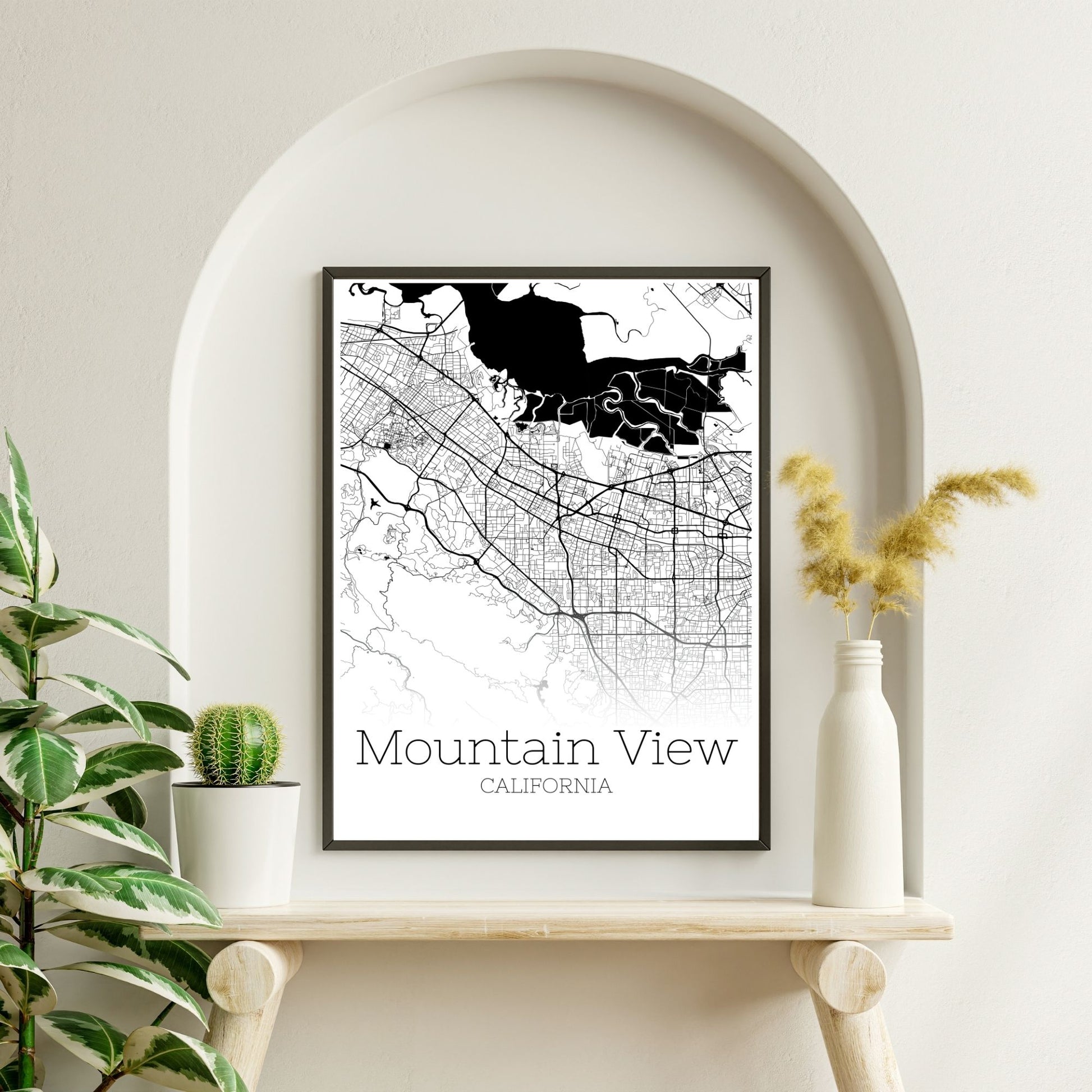 Mountain View California City Map Poster - GroovyGrove