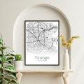 Orange California City Map Poster - GroovyGrove