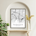 Hackensack New Jersey City Map Poster - GroovyGrove