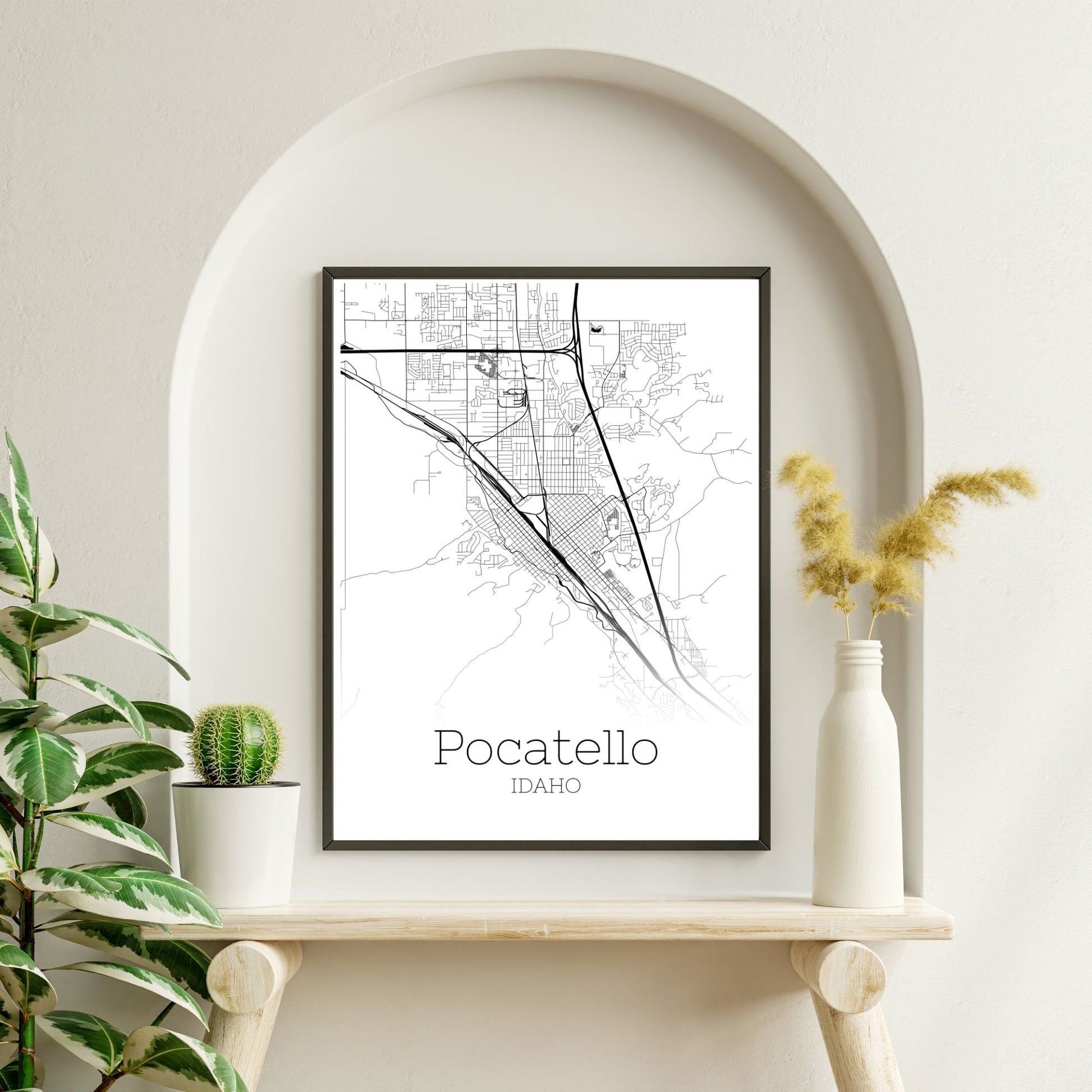 Pocatello Idaho City Map Poster - GroovyGrove