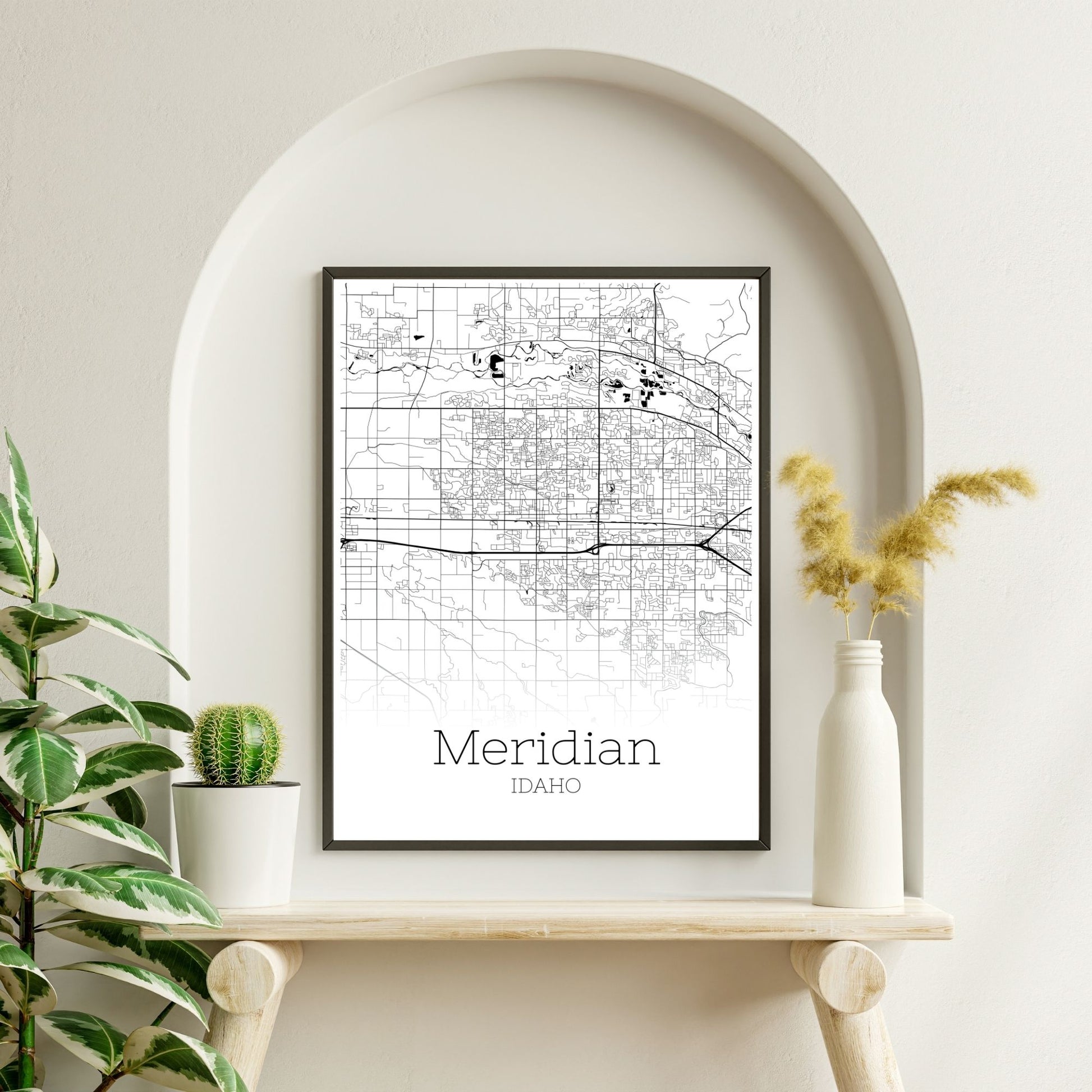 Meridian Idaho City Map Poster - GroovyGrove