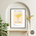 Bee's Knees Retro Cocktail Poster - GroovyGrove