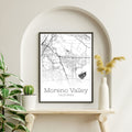 Moreno Valley California City Map Poster - GroovyGrove