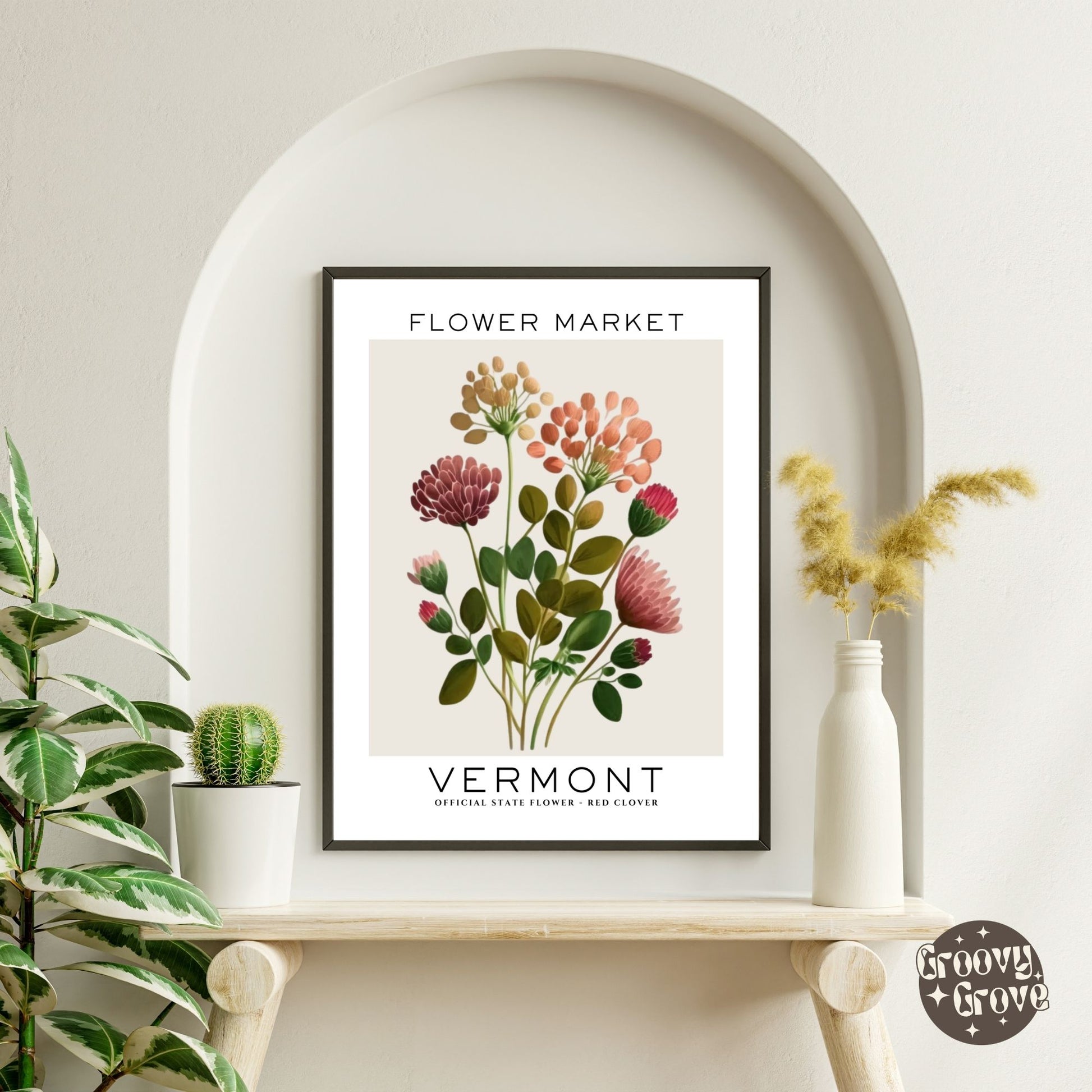 Vermont Flower Market Poster - GroovyGrove