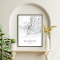 Rockford Illinois City Map Poster - GroovyGrove