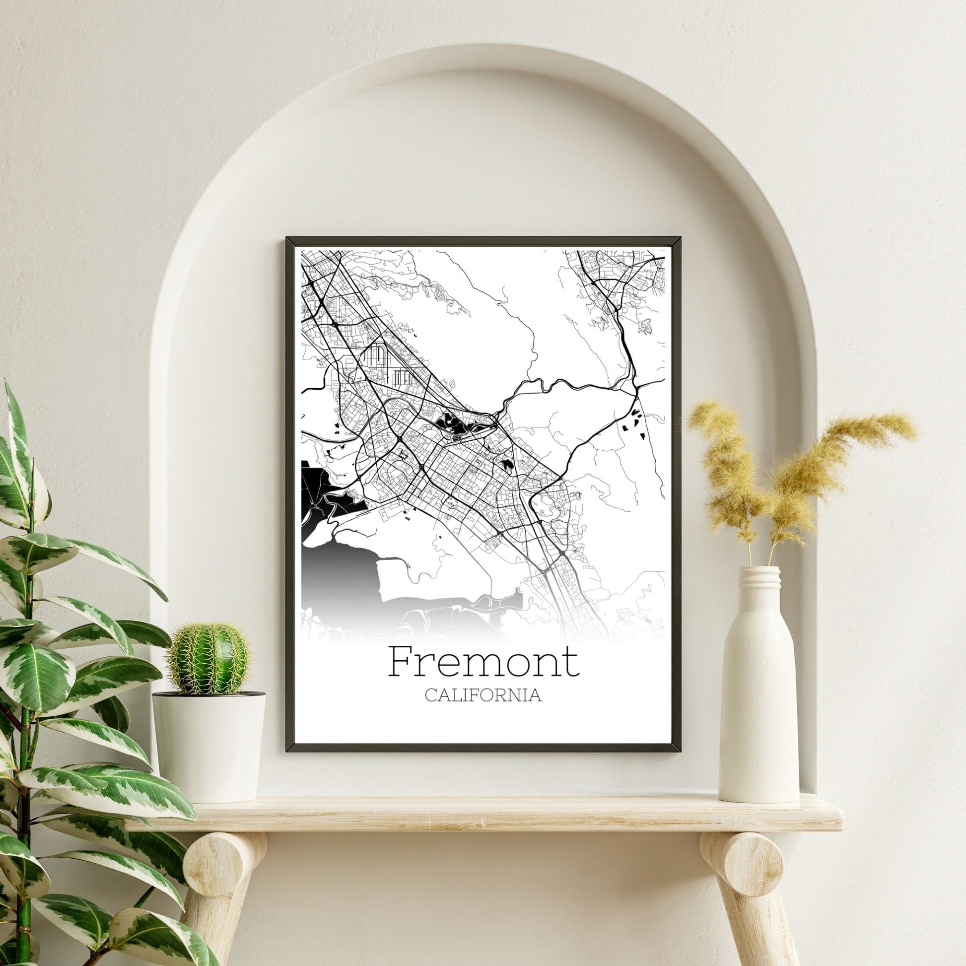 Fremont California City Map Poster - GroovyGrove