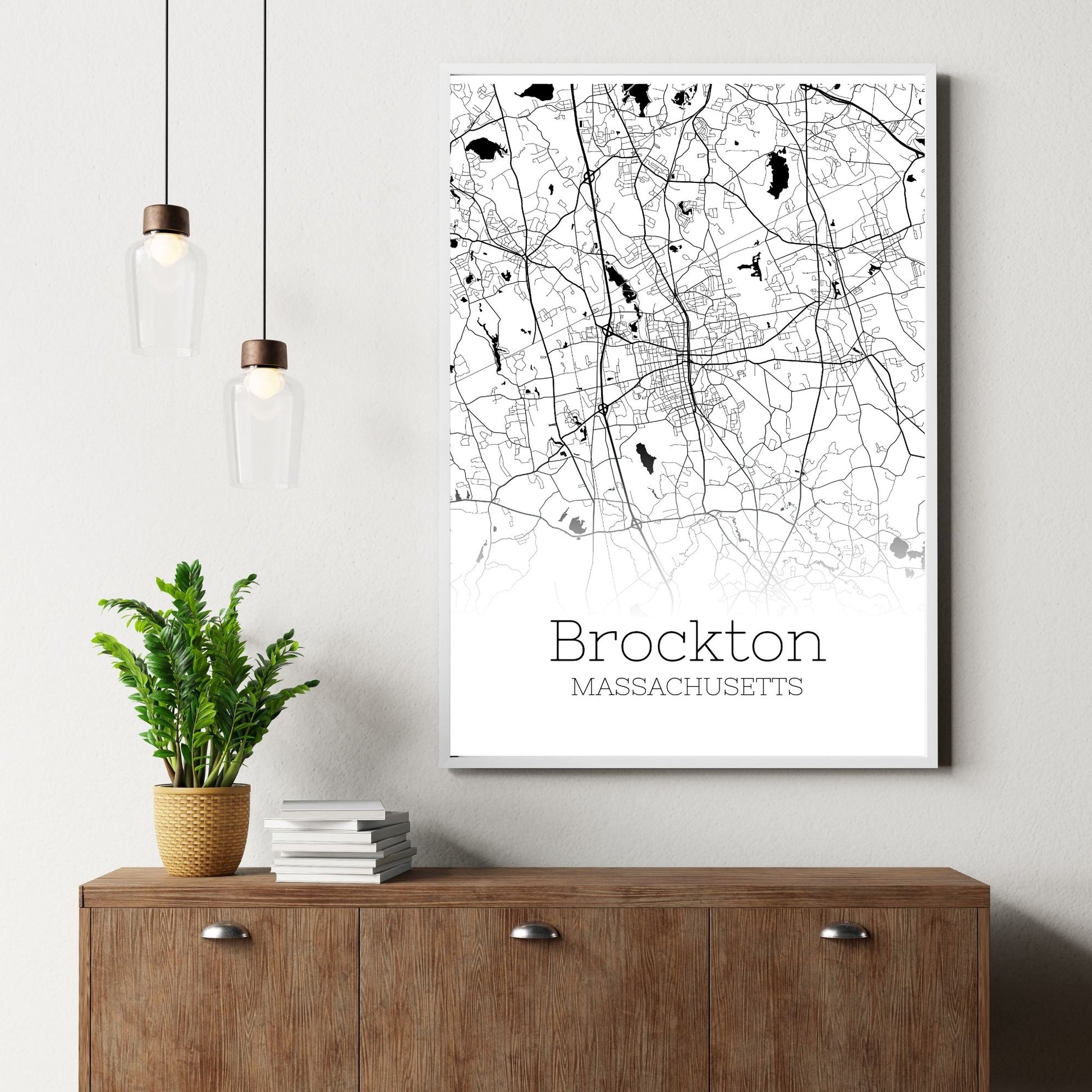 Brockton Massachusetts City Map Poster - GroovyGrove