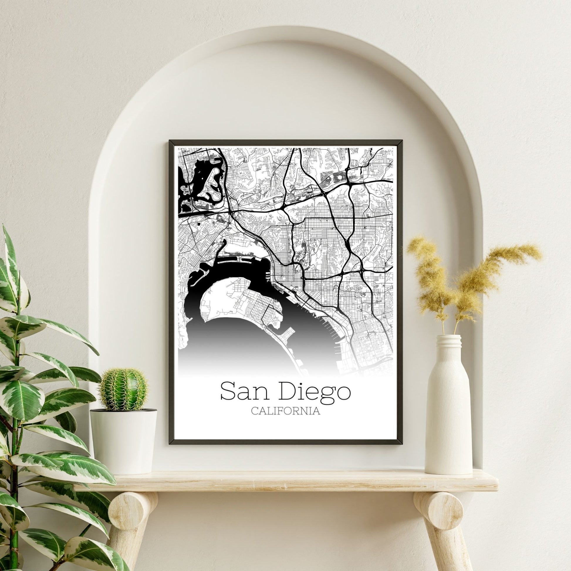 San Diego California City Map Poster - GroovyGrove