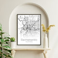 Sacramento California City Map Poster - GroovyGrove