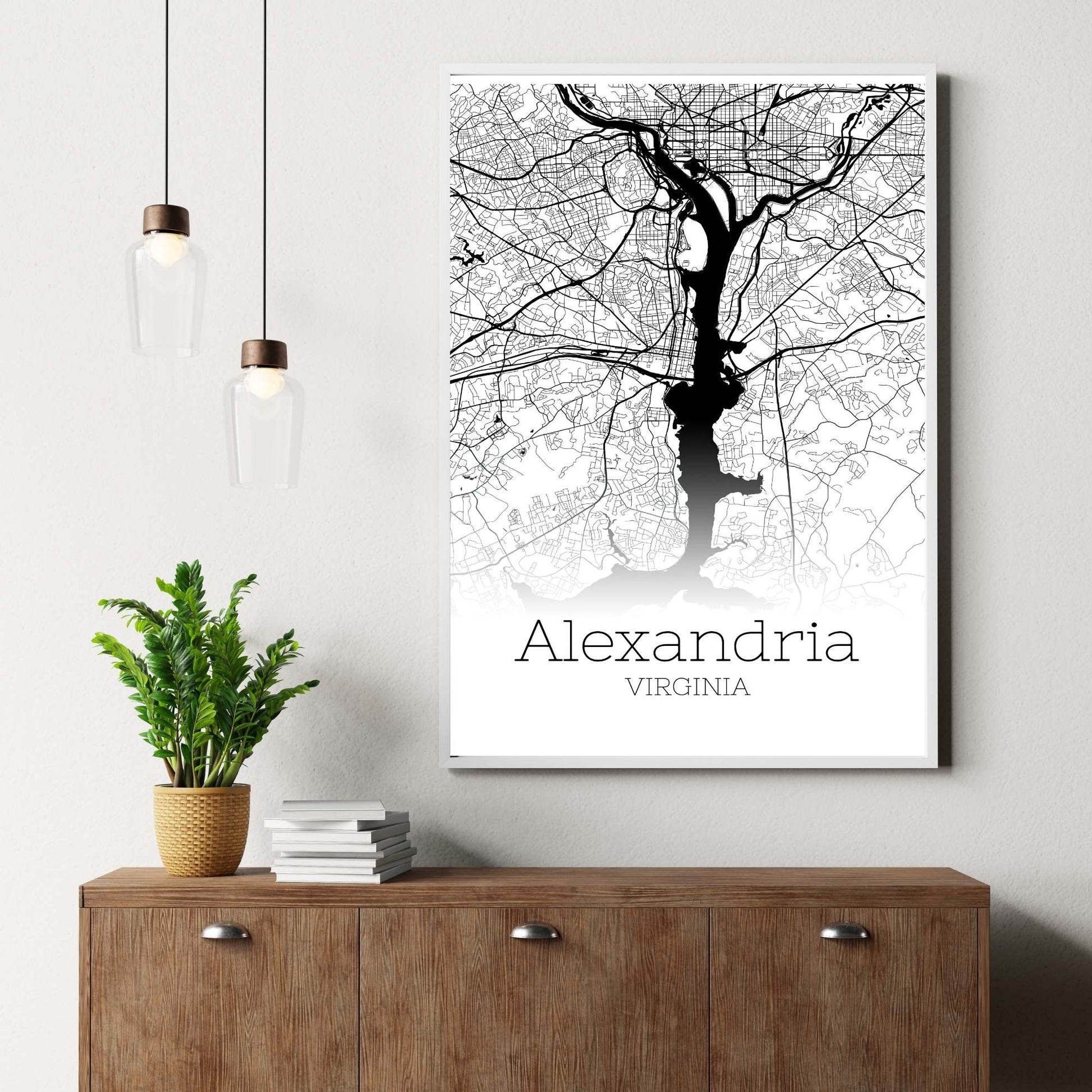 Alexandria Virginia City Map Poster - GroovyGrove