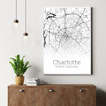 Charlotte North Carolina City Map Poster - GroovyGrove