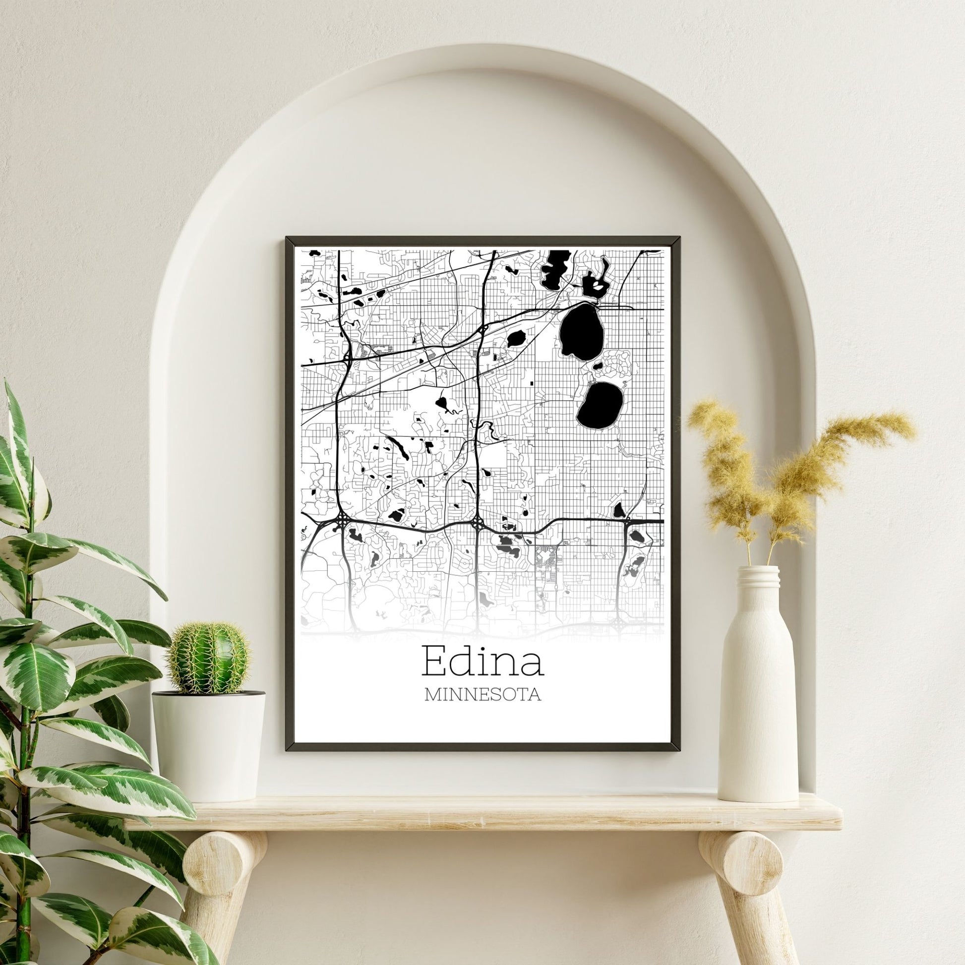 Edina Minnesota City Map Poster - GroovyGrove