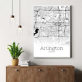 Arlington Texas Illinois City Map Poster - GroovyGrove