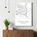 Collierville Tennessee City Map Poster - GroovyGrove