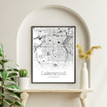 Lakewood Colorado City Map Poster - GroovyGrove