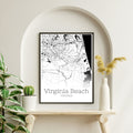 Virginia Beach Virginia City Map Poster - GroovyGrove