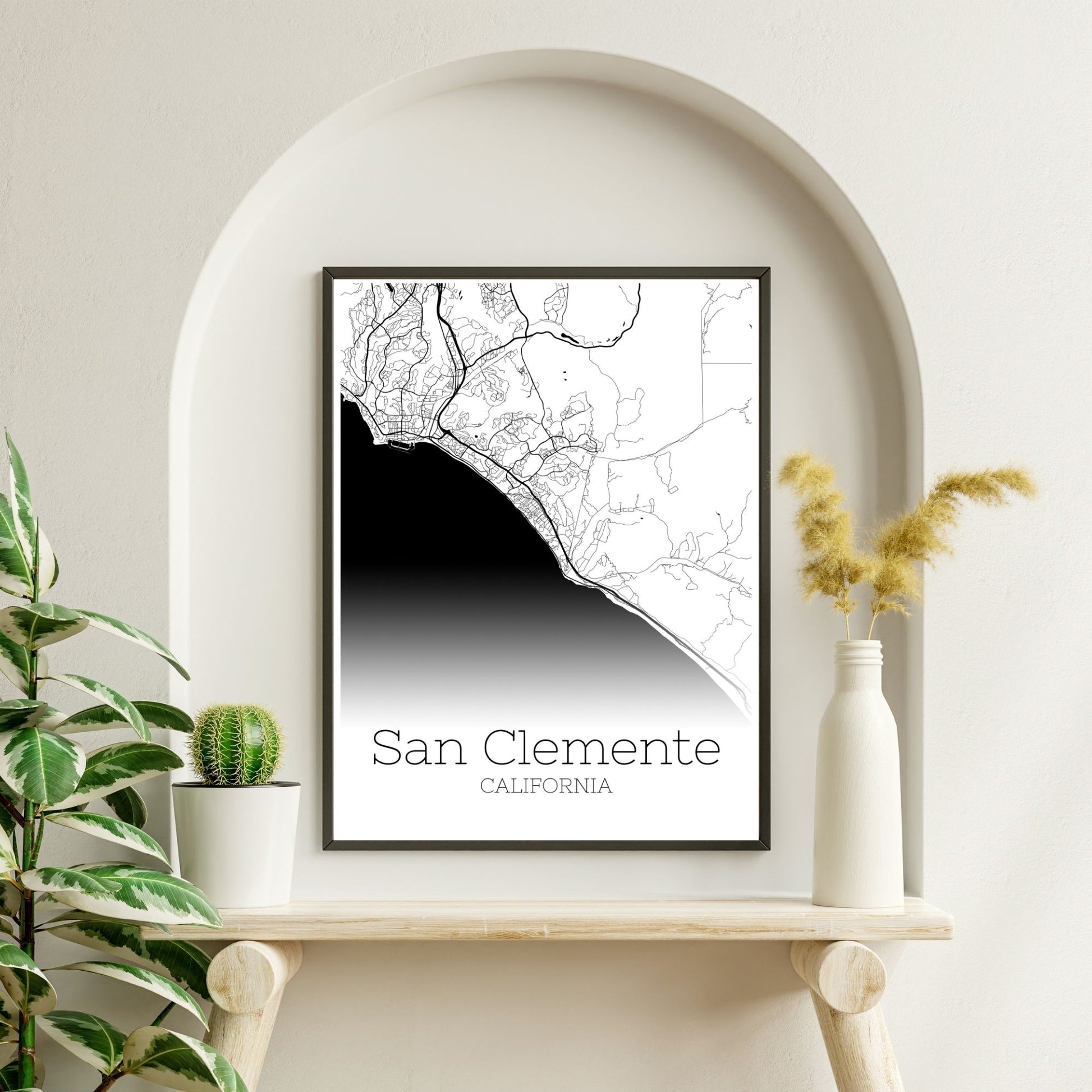 San Clemente California City Map Poster - GroovyGrove