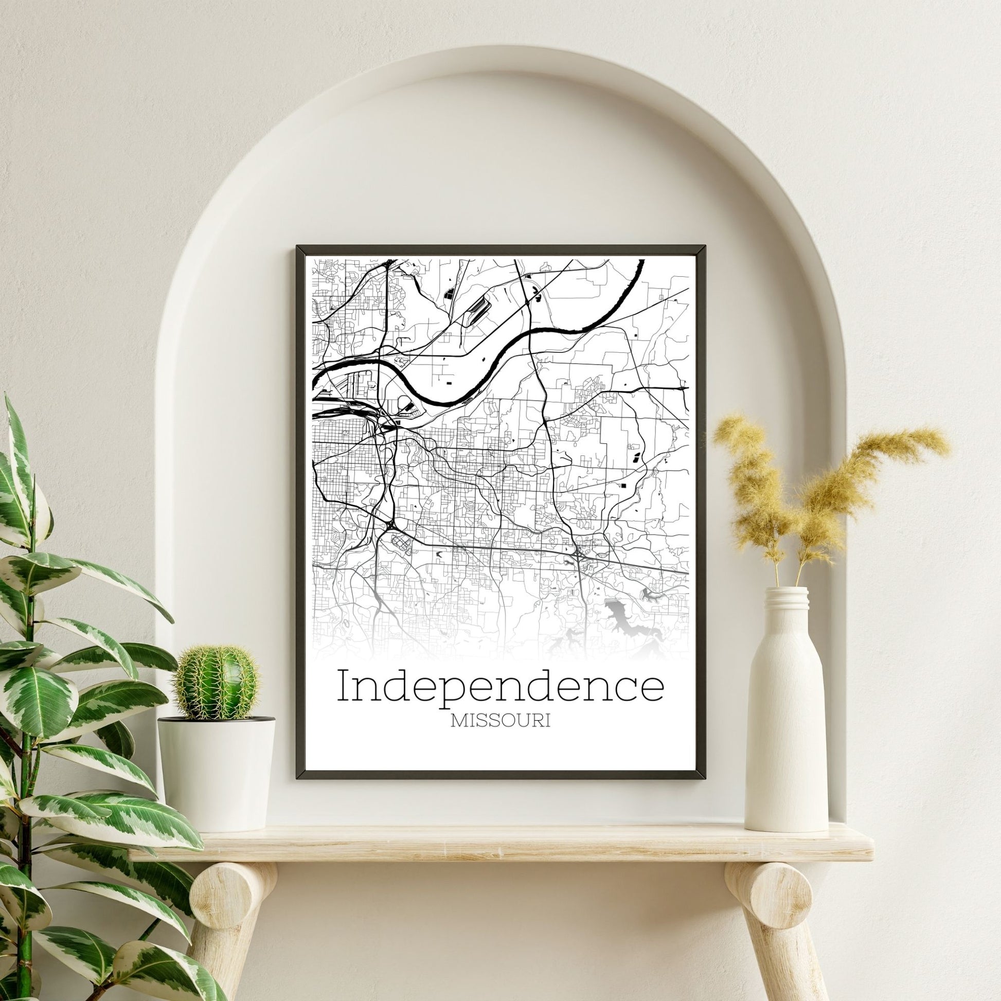 Independence Missouri City Map Poster - GroovyGrove