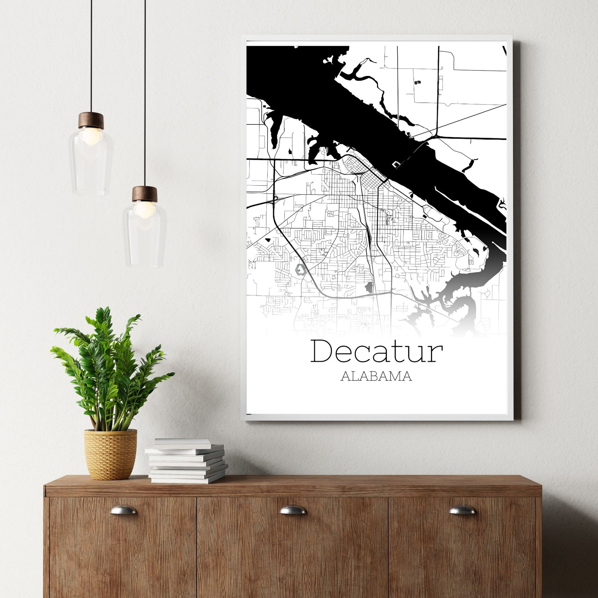 Decatur Alabama City Map Poster - GroovyGrove