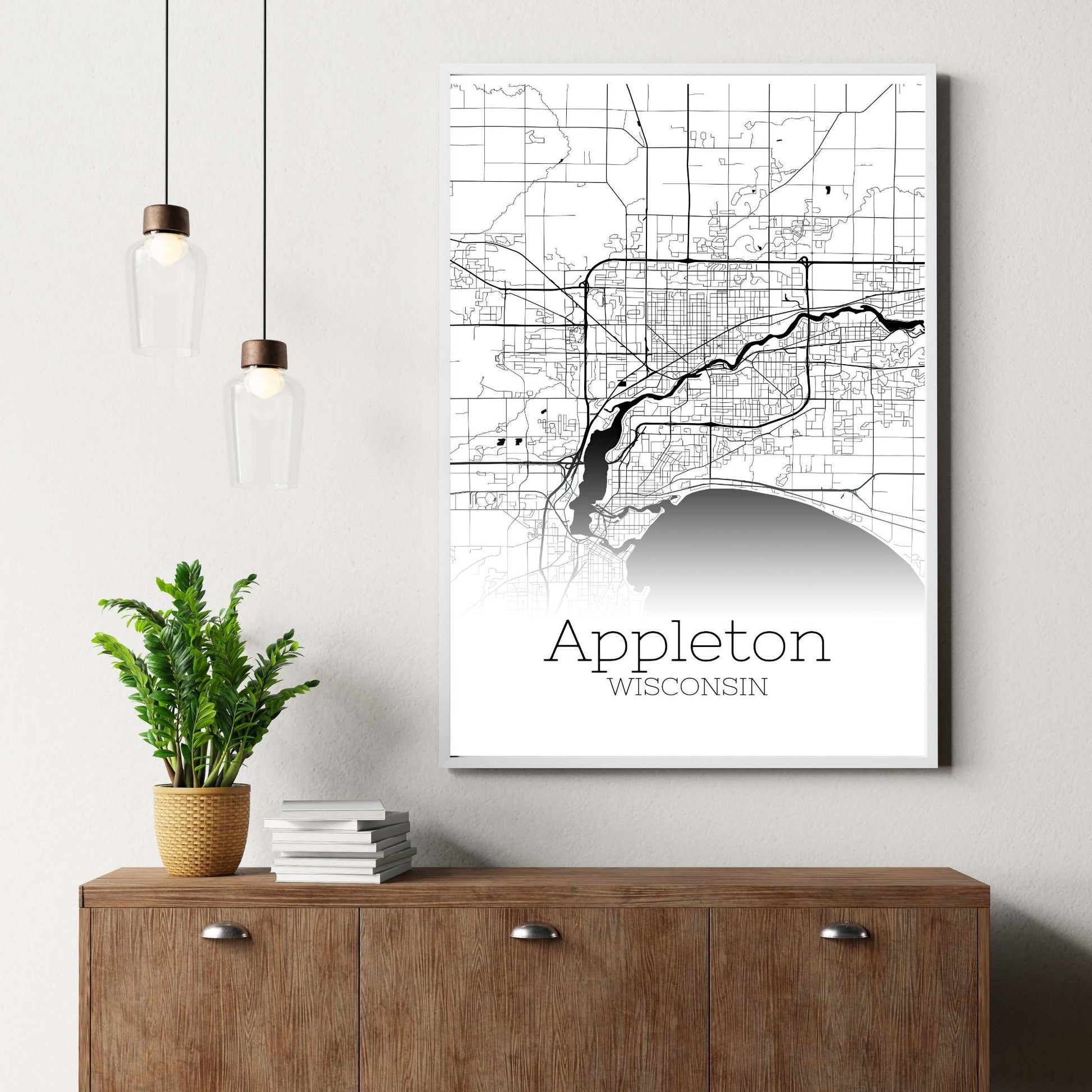 Appleton Wisconsin City Map Poster - GroovyGrove