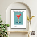 French Martini Retro Cocktail Poster - GroovyGrove