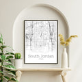 South Jordan Utah City Map Poster - GroovyGrove