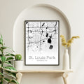 St. Louis Park Minnesota City Map Poster - GroovyGrove