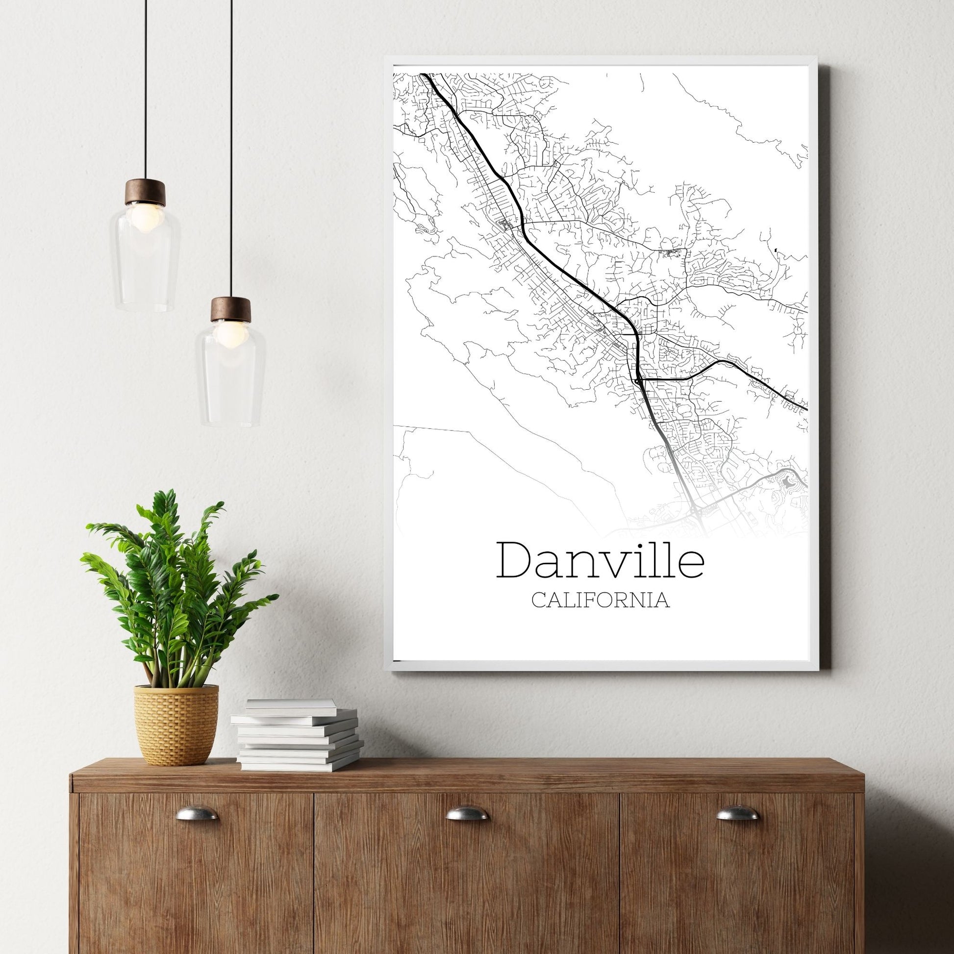 Danville California City Map Poster - GroovyGrove