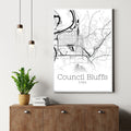 Council Bluffs Iowa City Map Poster - GroovyGrove