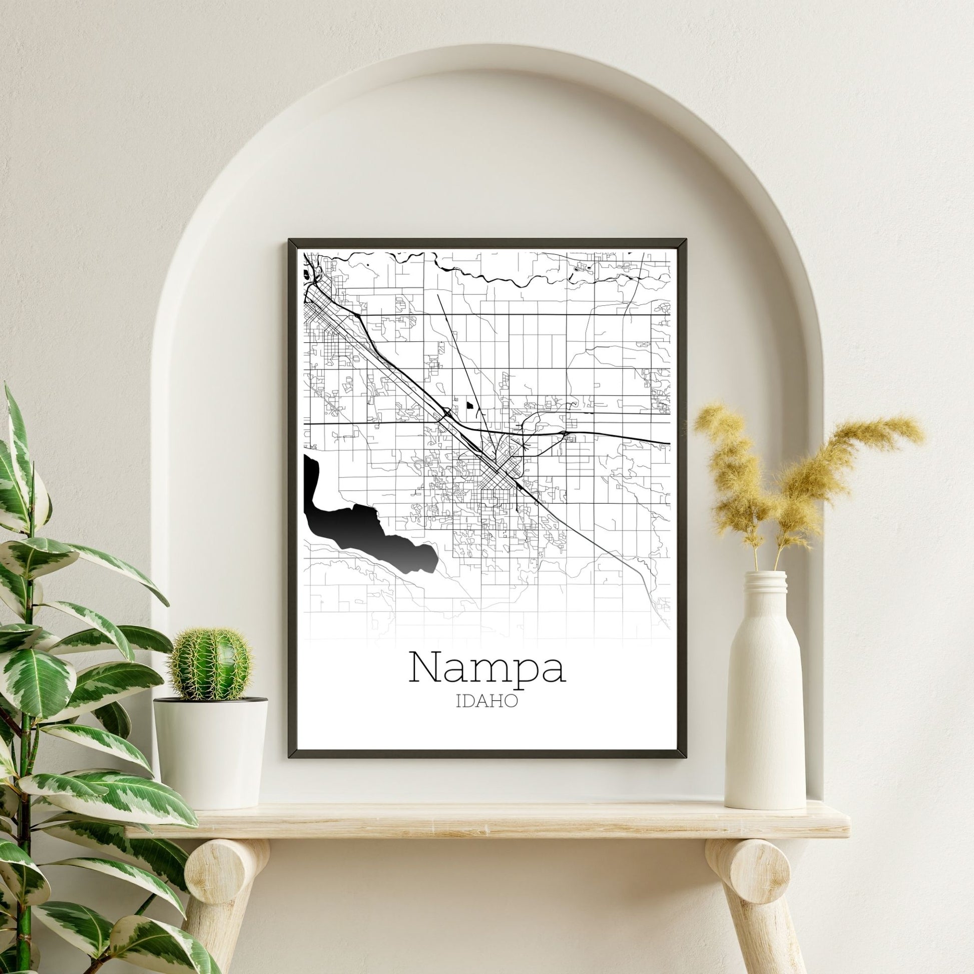 Nampa Idaho City Map Poster - GroovyGrove