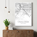 Chino Hills California City Map Poster - GroovyGrove