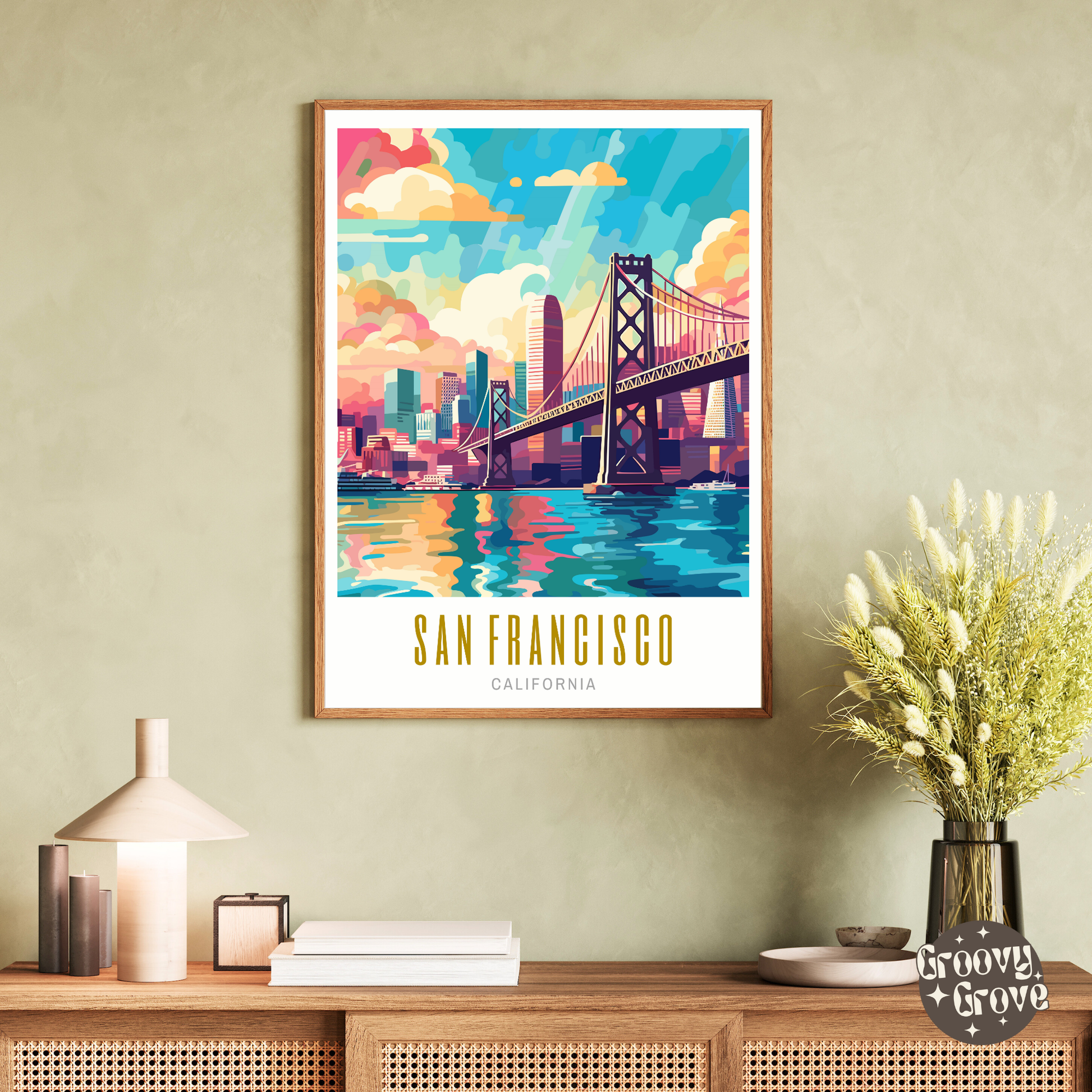 San Francisco California Poster - GroovyGrove