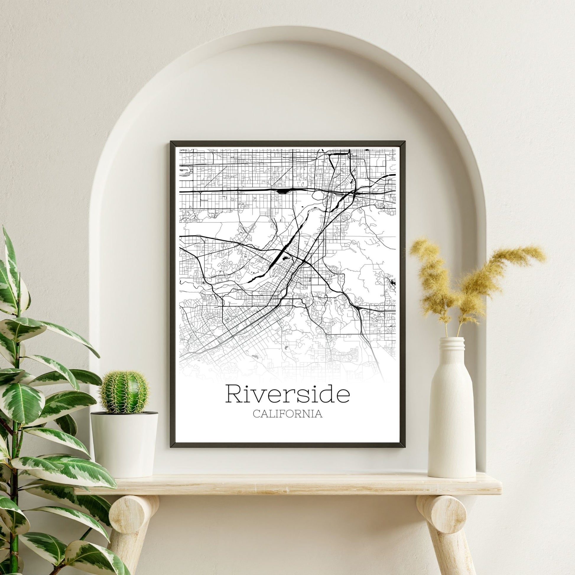 Riverside California City Map Poster - GroovyGrove