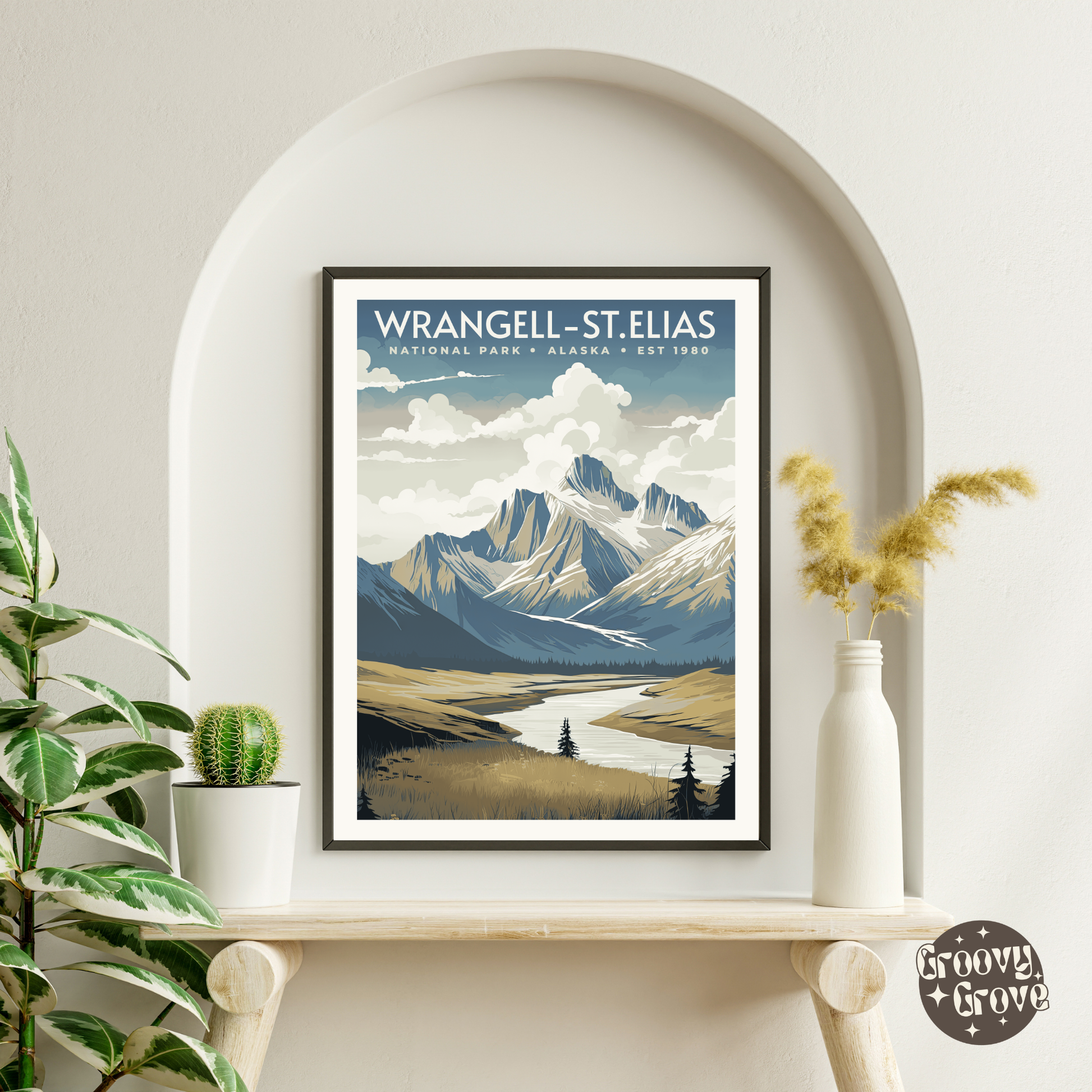 Wrangell–St. Elias National Park Vintage Poster - GroovyGrove