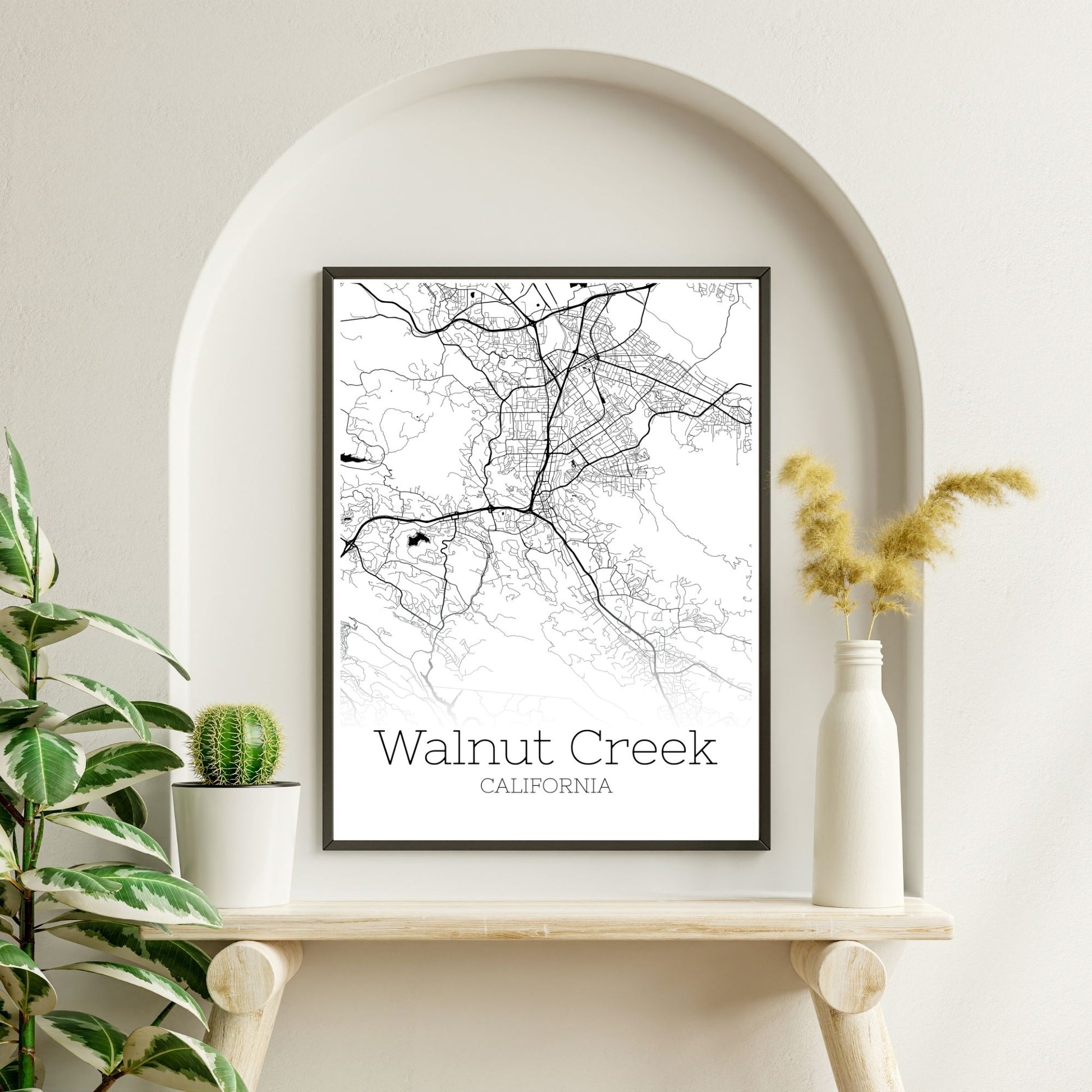 Walnut Creek California City Map Poster - GroovyGrove