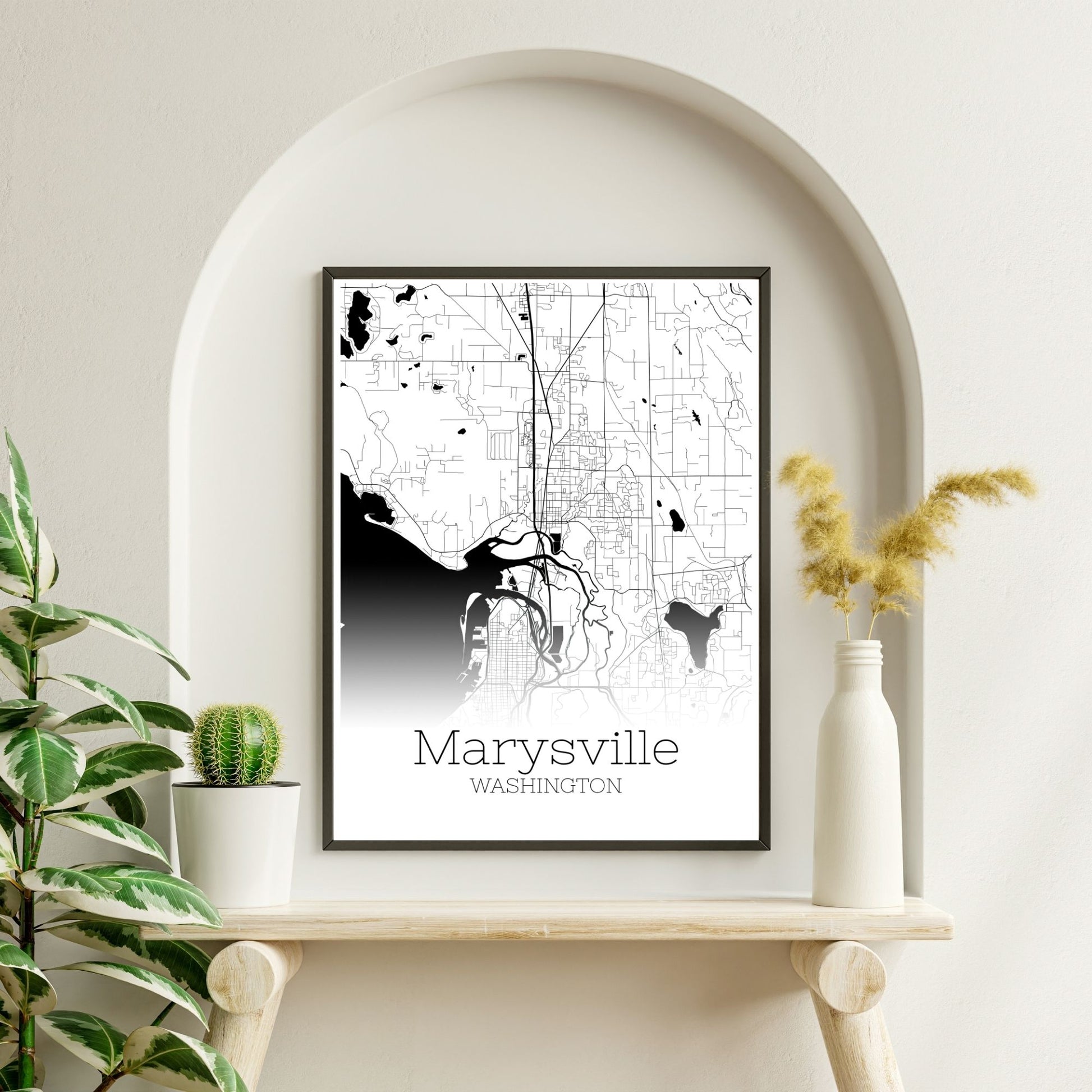 Marysville Washington City Map Poster - GroovyGrove