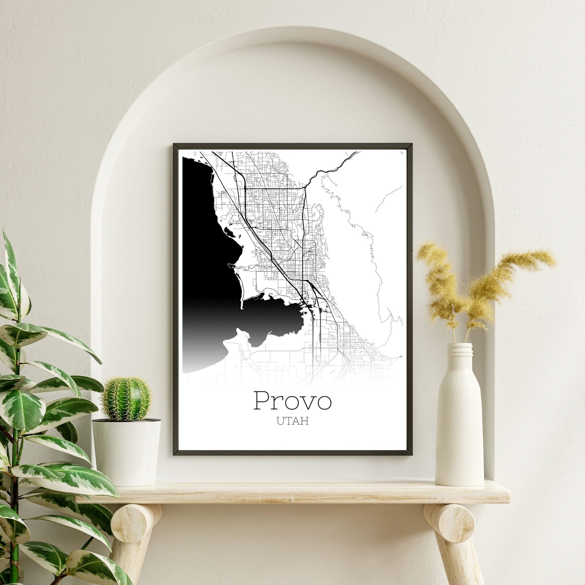 Provo Utah City Map Poster - GroovyGrove