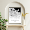 Hammond Indiana City Map Poster - GroovyGrove