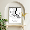 Richland Washington City Map Poster - GroovyGrove