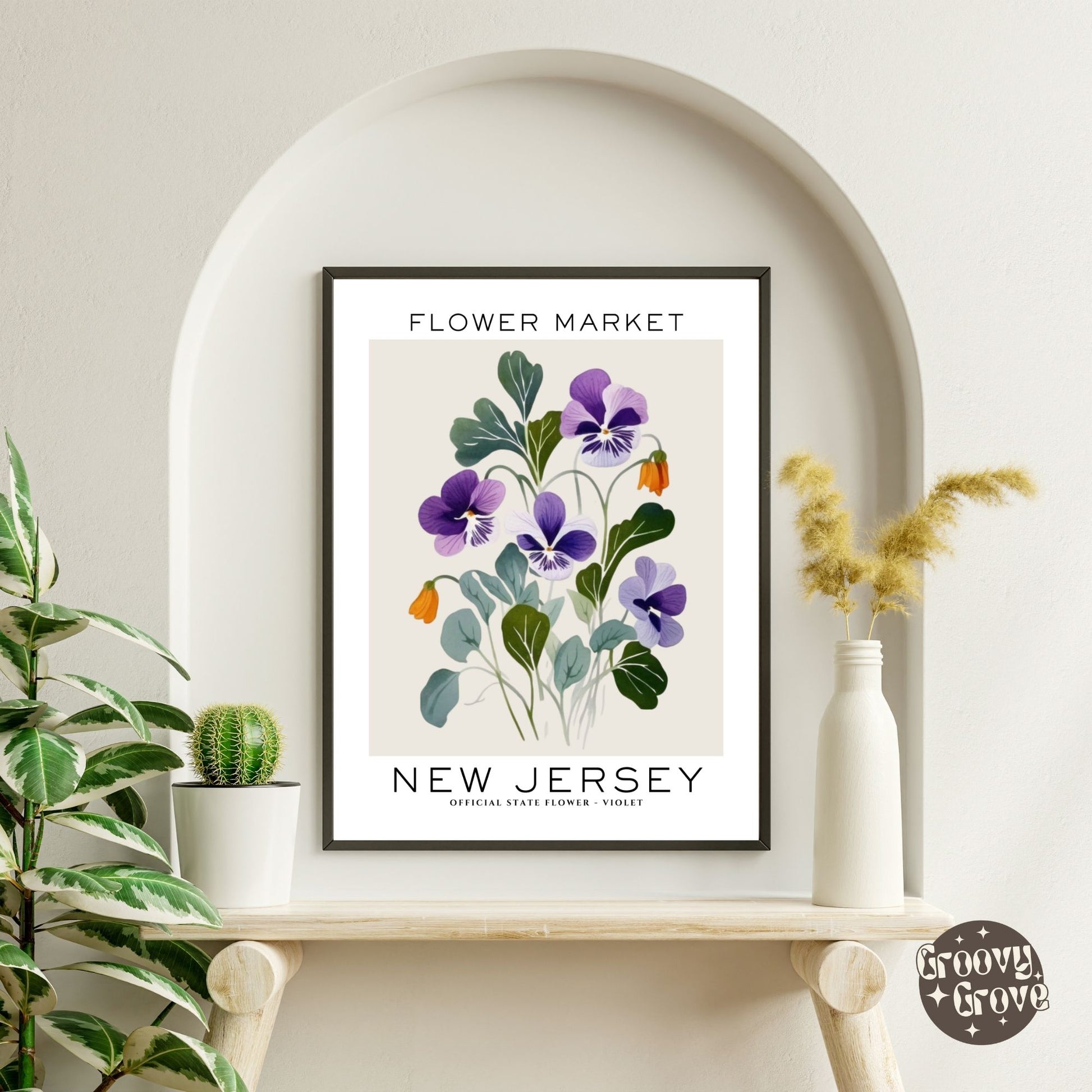 New Jersey Flower Market Poster - GroovyGrove