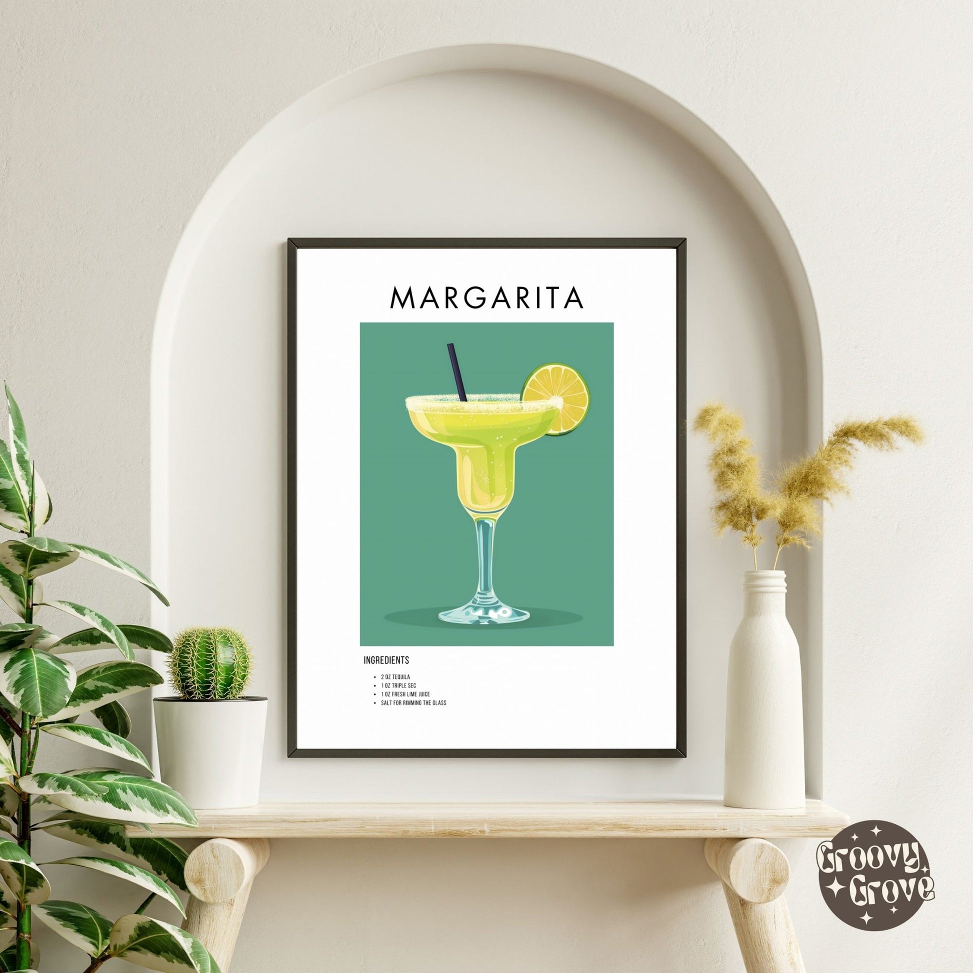 Margarita Retro Cocktail Poster - GroovyGrove