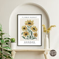 Kansas Flower Market Poster - GroovyGrove