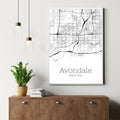 Avondale Arizona City Map Poster - GroovyGrove