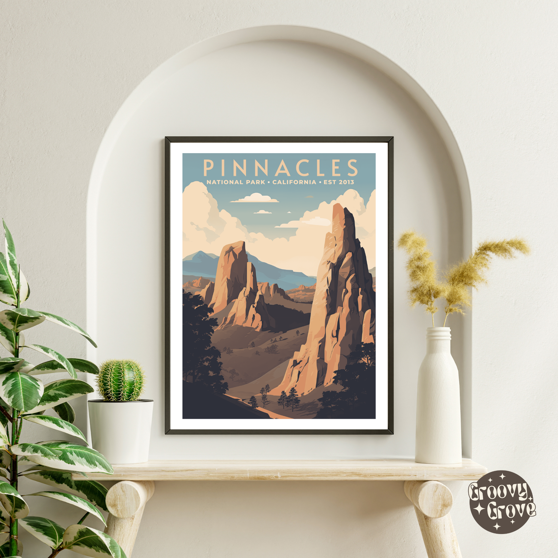 Pinnacles National Park Vintage Poster - GroovyGrove