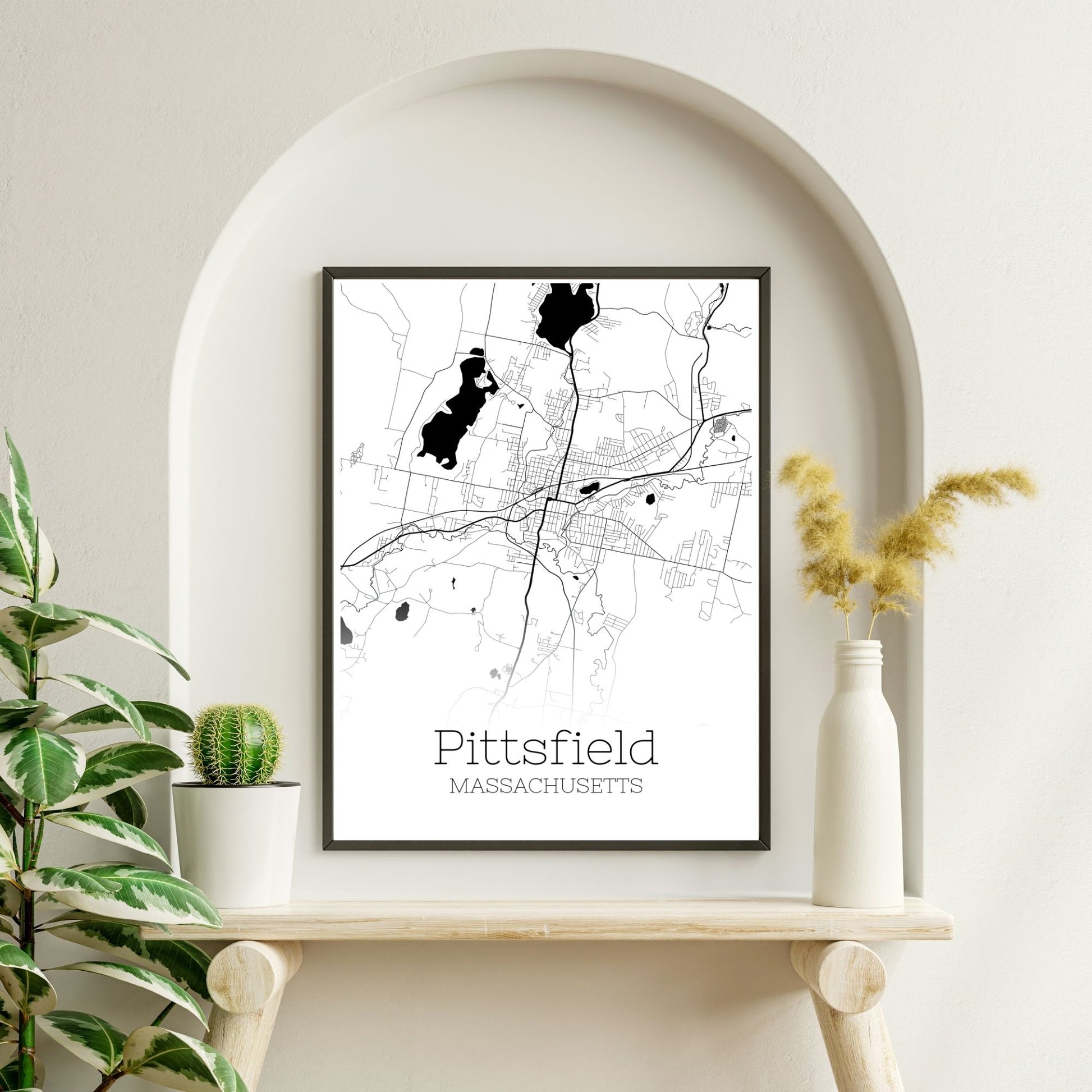 Pittsfield Massachusetts City Map Poster - GroovyGrove