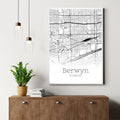 Berwyn Illinois City Map Poster - GroovyGrove