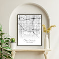 Gardena California City Map Poster - GroovyGrove