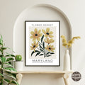 Maryland Flower Market Poster - GroovyGrove