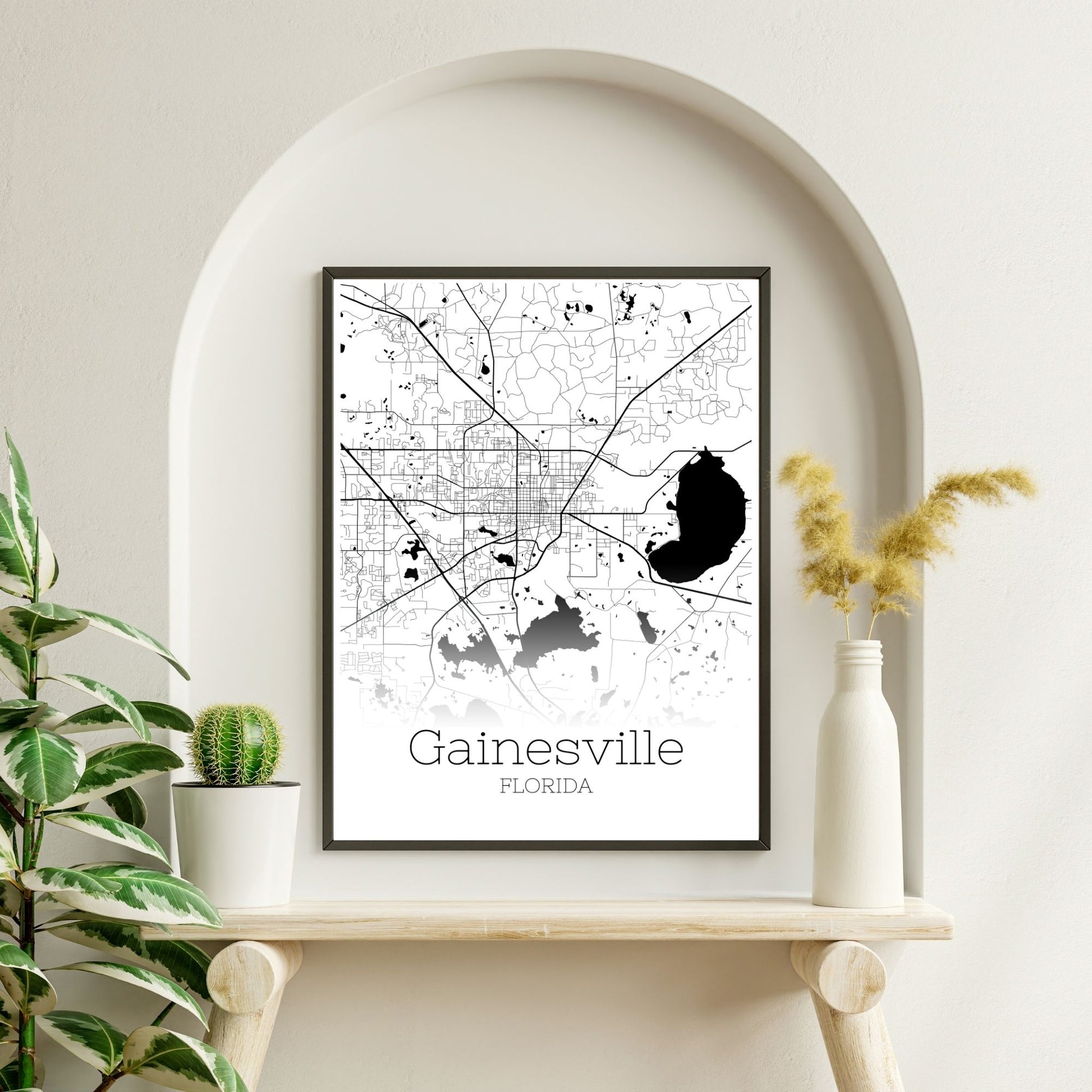 Gainesville Florida City Map Poster - GroovyGrove